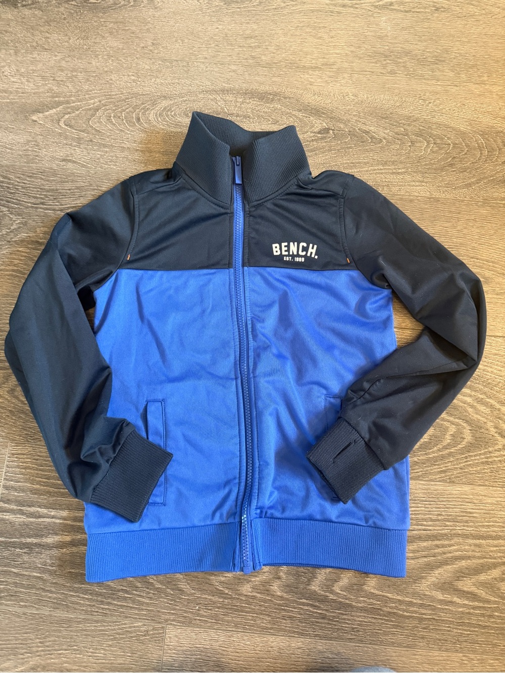 Bench Kids Blue and Black Colorblock Zip Jacket